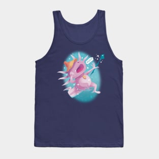 Sleepy Axolotl Wizard Tank Top